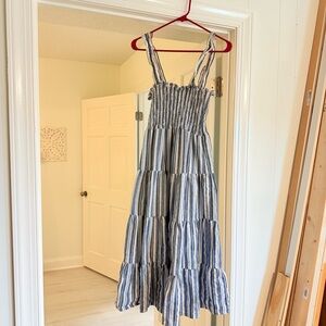 SHEIN Blue and White Striped Sundress